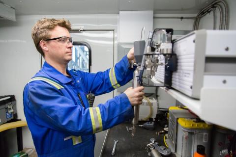 src employees works in mobile emissions trailer