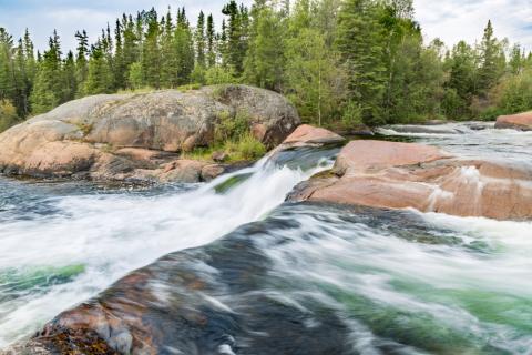 waterfall in northern saskatchewan