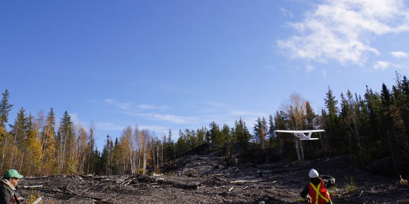 Unoccupied Aerial Vehicle Taking Off